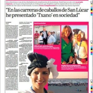 Entrevista en el periodico tras la participación de Txano Complements en las Carreras de SanLúcar